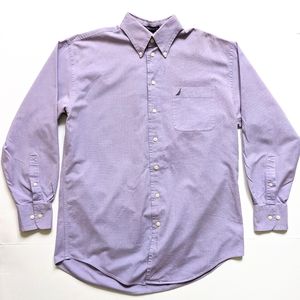 Nautica Vintage Purple Oxford Button Down Dress Shirt